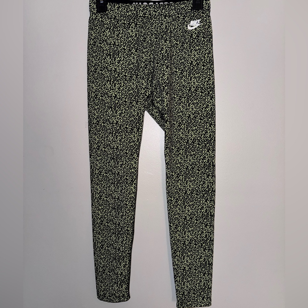 Nike Just Do It Graphic Leggings Women’s M Electric Green Black FA14 615053-702